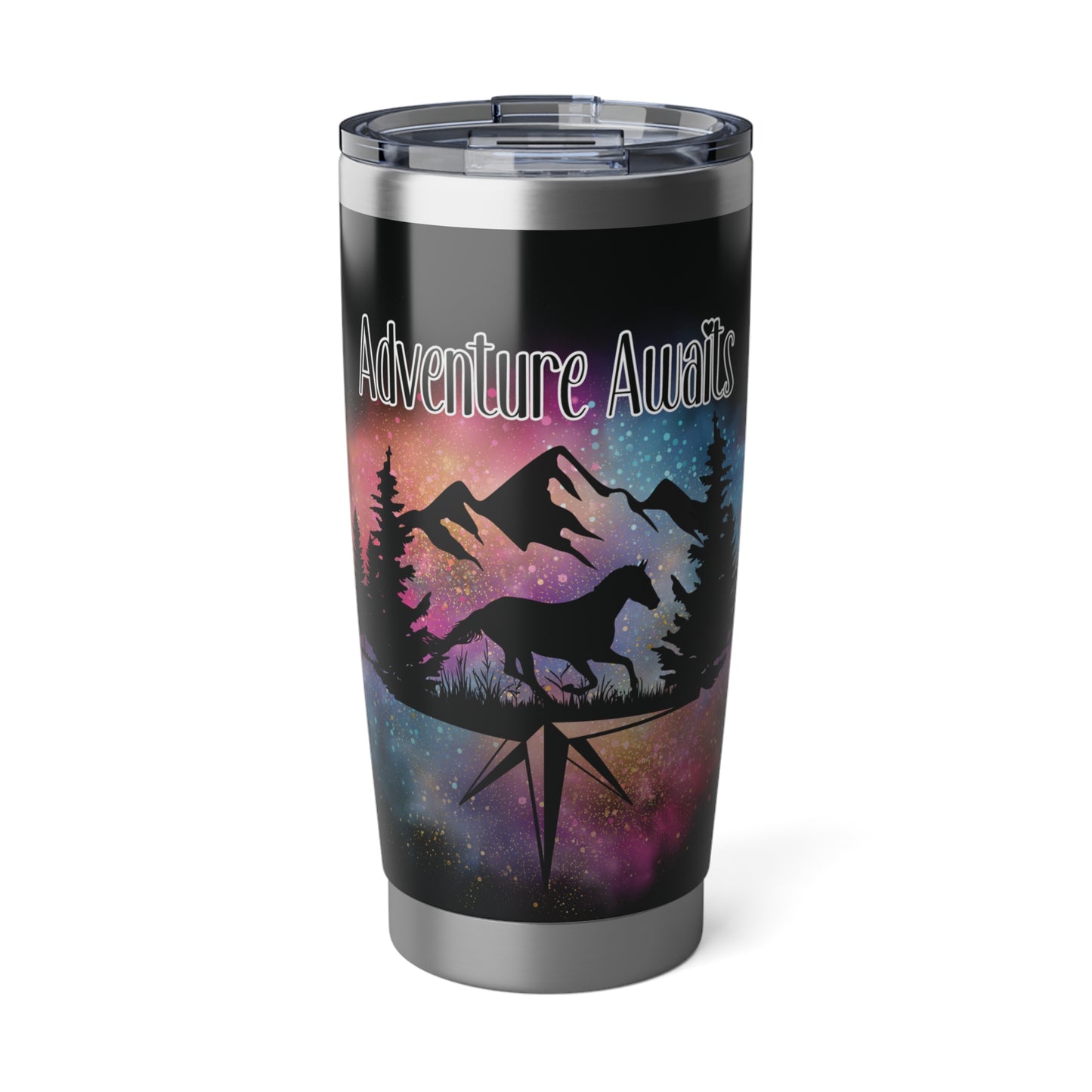 Adventure Awaits: Horse-themed Travel Mug