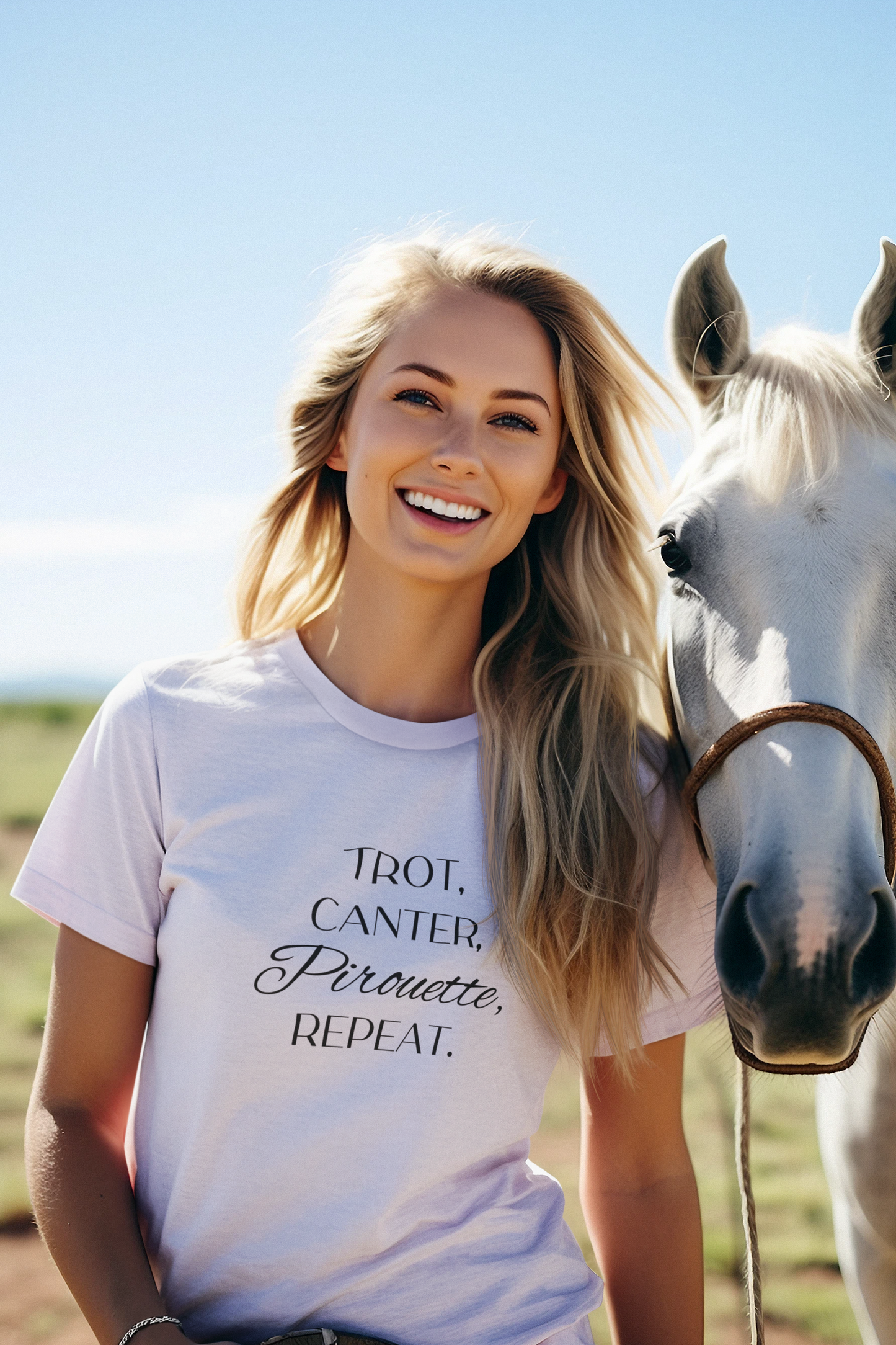 Trot, Canter, Pirouette, Repeat. T-shirt