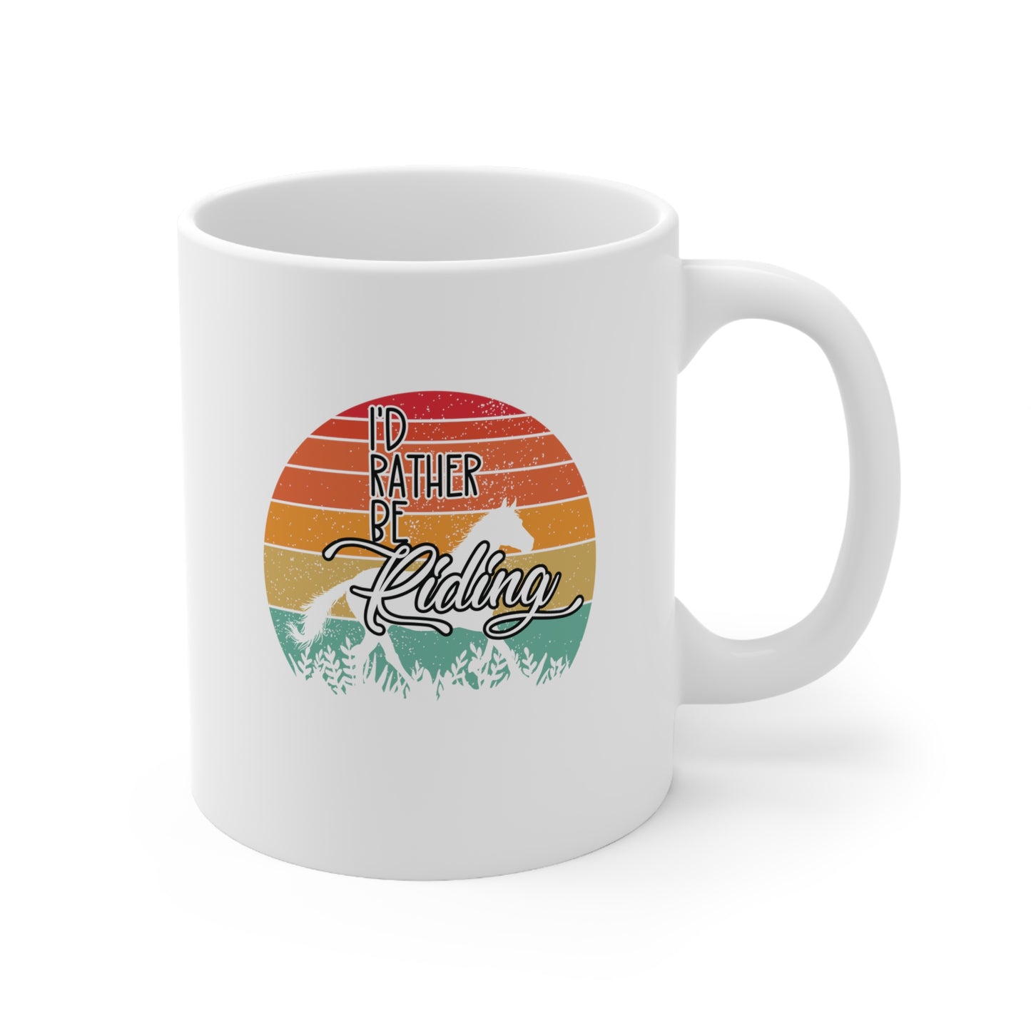 Vintage Sunset 'I'd Rather Be Riding' Sunset Mug